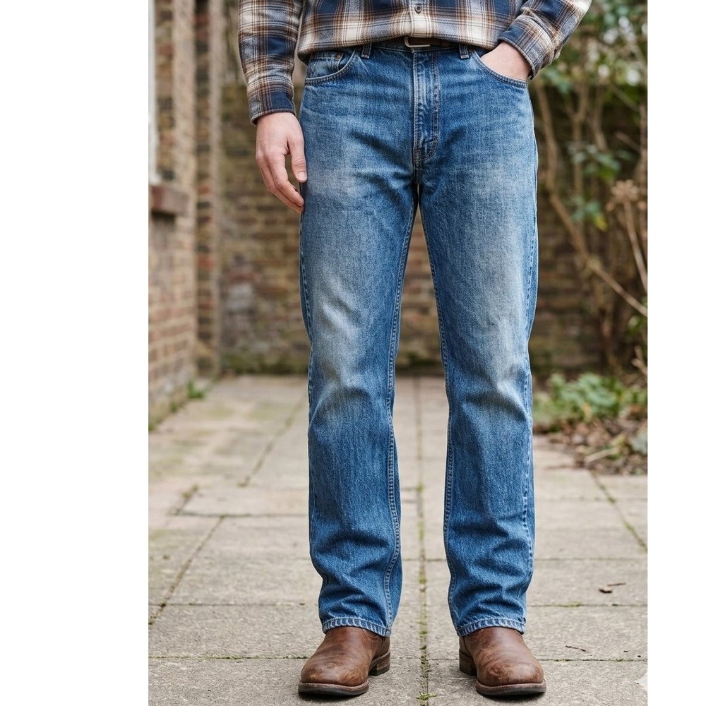 Levis 505 Orange Tab Jeans Men 36 (34x35.5) Blue Regular Straight Denim Vtg 90s